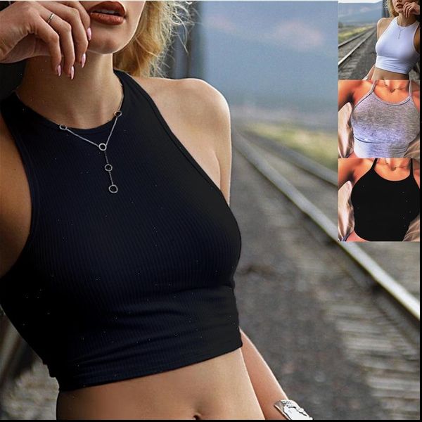 

ribbed womens camis tank crop vest solid harajuku korean female off shoulder knitted white summer women