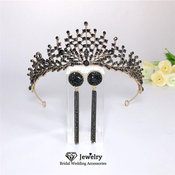 

hair clips & barrettes women crown wedding accessory bridal tiaras engagement jewelry baroque style headdress queen crowns hairwear party, Golden;silver