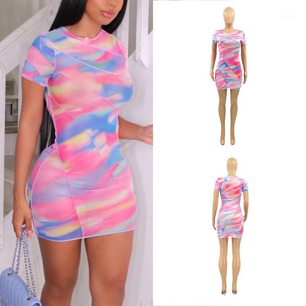

casual dresses women's fashion color texture printing splicing dress pink blue, Black;gray