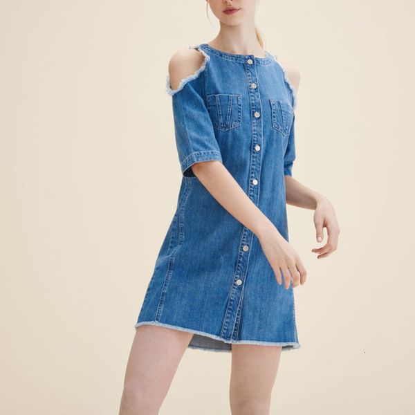 

dancer juoya casual dresses ss17 off shoulder denim dress raki 002b7805, Black;gray