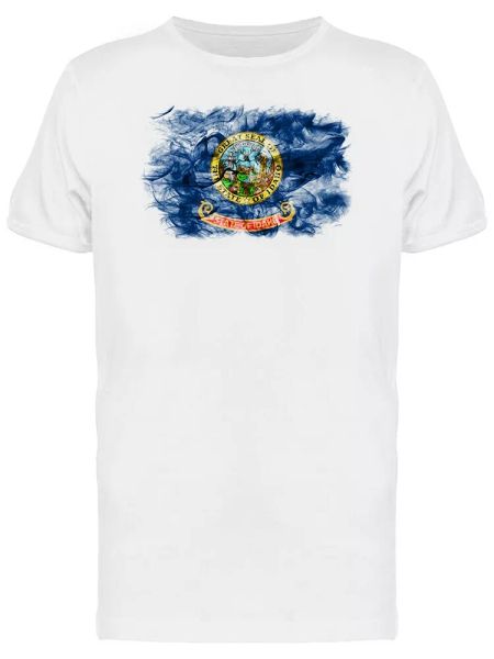 

idaho state smoky flag men's tee -image by shutterstock, White;black
