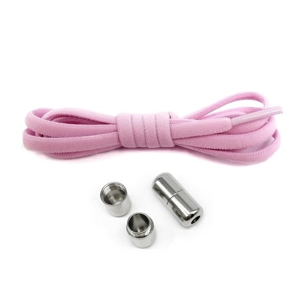100cm Metal Lock Shoelaces Round Elastic Shoe Laces Especial Nenhum Laço Shoelace para Homens Mulheres Lacing Borracha Zapatillas