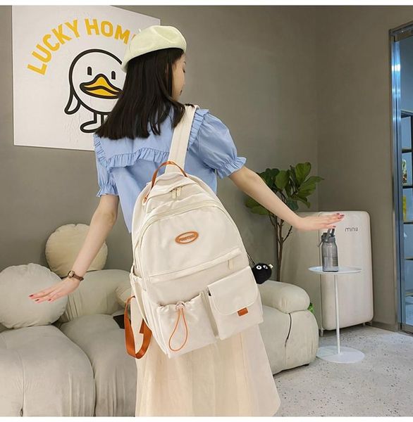 

backpack b3269 - leisure multi-function trend solid color large capacity