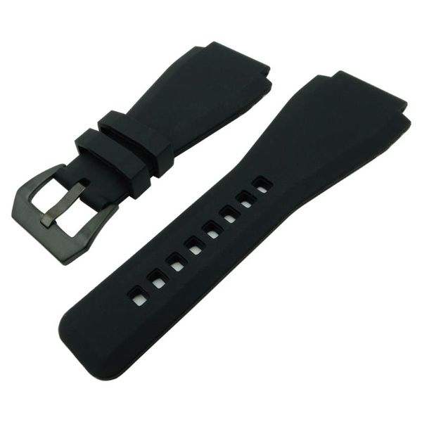 

watch bands for bell 34 x 24mm silicone rubber strap/band ross br-01 br-03 pvd clasp black and tool, Black;brown