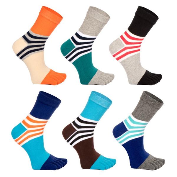 

men's socks 3 pairs/lot toe mens funny casual long bamboo very soft antibacterial breathable wz-18, Black