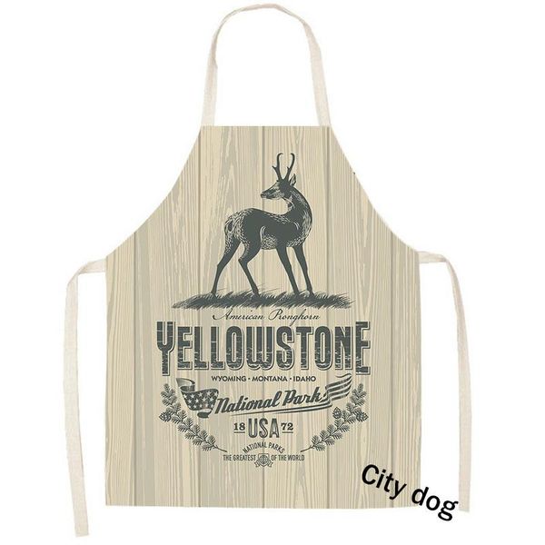

aprons serengeti national park animal sign vintage board wood pattern crocodile elk sleeveless apron for the linens kitchen
