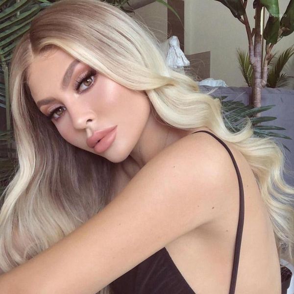 

4*4 silk base full lace human hair wig ombre 613 color brazilian remy wigs glueless pre plucked transparent lace1, Black;brown