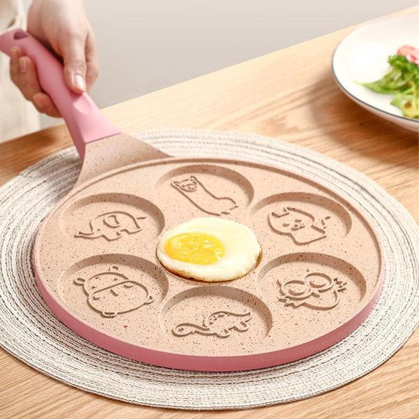 

pans seven-hole breakfast pan multi-function wheel pancake small frying egg dumpling non-stick mould