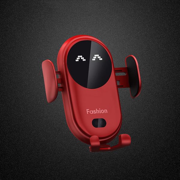 

s11 smart infrared sensor wireless charger automatic car mobile phone holder base chargers with suction cup mount for iphone12 11 pro x xr 8