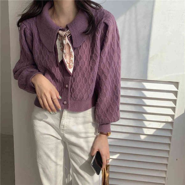 

sweaters solid elegant cardigans korean fashion lapel knitted women sweaters coat autumn winter clothes female, White;black