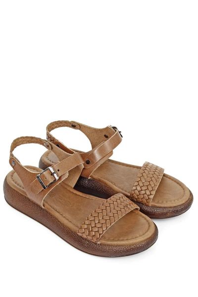 

sandals genuine leather tan antique women 's 35614, Black