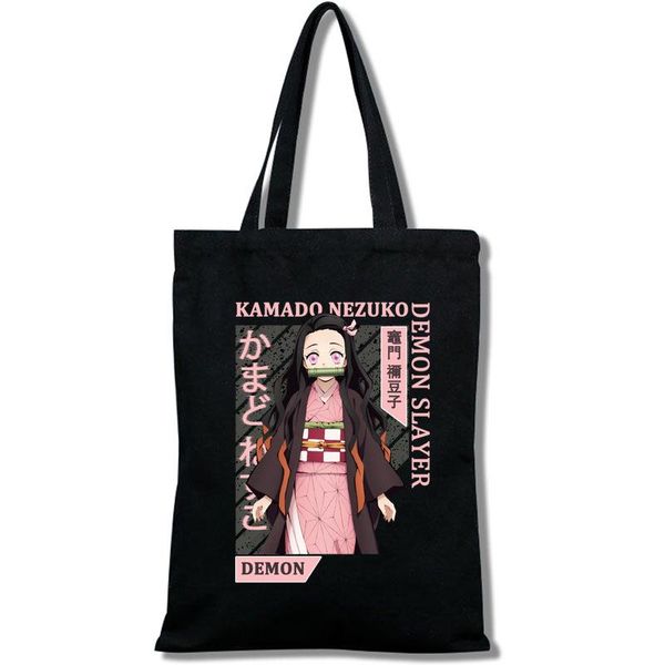 

duffel bags zawaland young fashion handbag demon slayer role print canves shoulder bag women casual shopping holiday outdoor traval tote