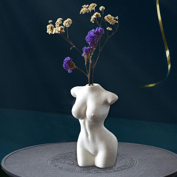 

s/m/l human body sculpture vase art design dried flower simulation resin bottle home decoration livingroom tablevases