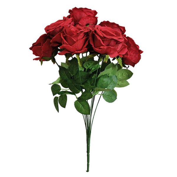 

decorative flowers & wreaths 10 heads artificial rose bouquet simulation floral decor home office table centerpiece fake