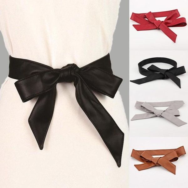 

belts style super long soft streamer, bow-knot wide belt, ladies girdle clothing accessories, Black;brown