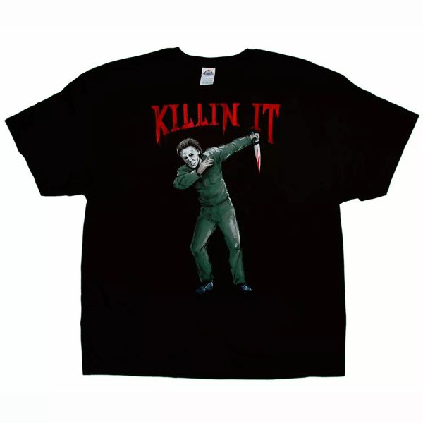 

halloween michael myers dab t-shirt sizes s to 3xl, White;black