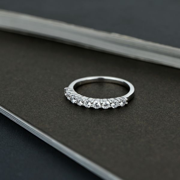 

jinmeng jewelry full broken high carbon row diamond women's fashion personality versatile joint tail wedding ring, Silver