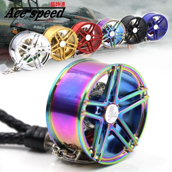 

keychains wheel rim alloy key chain metal keychain car ring hub 03, Silver