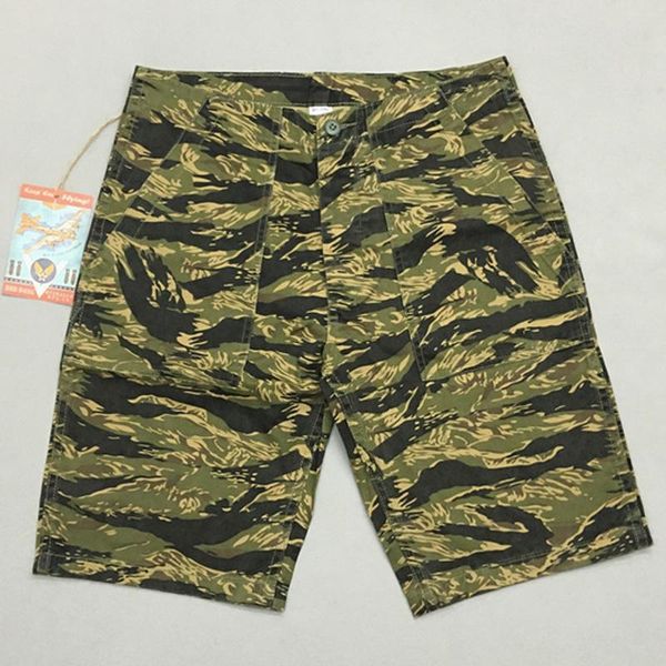 

men's shorts j7055 vietnam war military tiger camouflage for men crew army gren, White;black