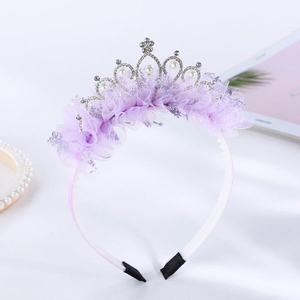 

hair accessories korea style birthday party princess hairband crown imitation pearl hoop fashion headband for girl headdress, Slivery;white