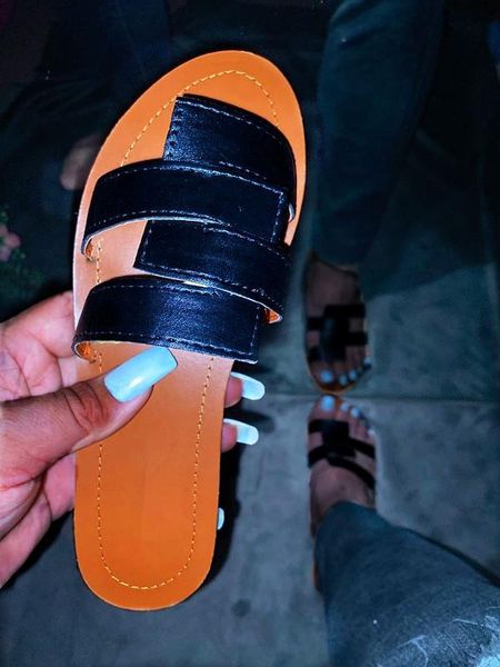 

summer women's flat slippers casual rhinestone ladies bling slides sandals women fashion beach shoes female plus size 35-41, Black