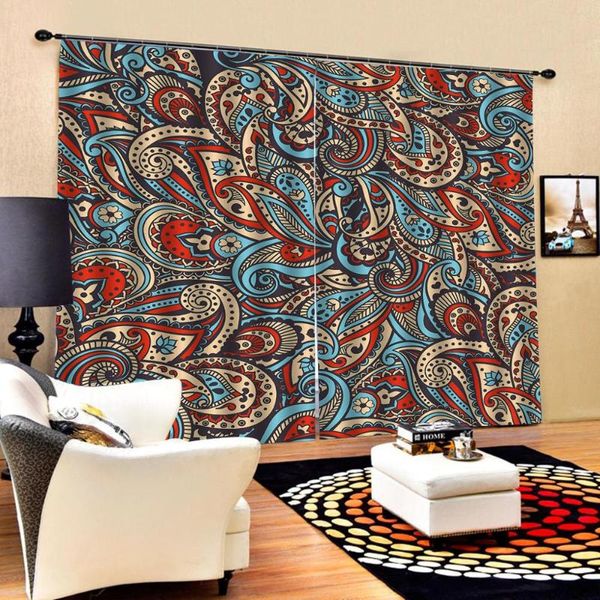 

curtain & drapes 3d luxury blackout window living room colorful pattern curtains decoration