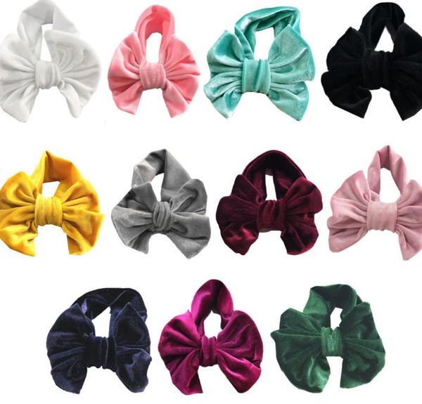 

fashion children's golden velvet bow hair band european and american baby headband fashionable bowknot hair accessories, Slivery;white