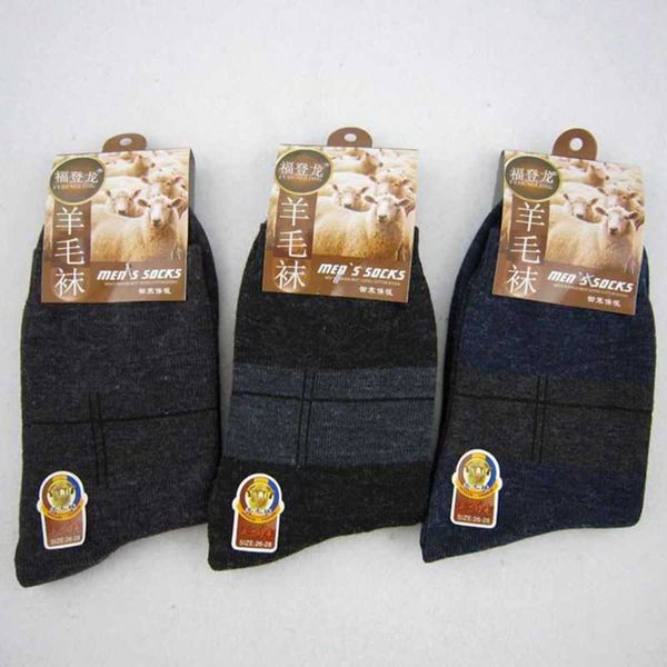 

long tube thickened warm wool socks for men in autumn and winter, Black