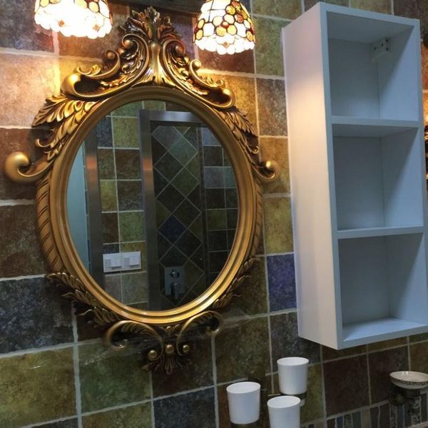 

mirrors 61.5*83cm european and american retro bathroom mirror toilet washroom decoration hanging