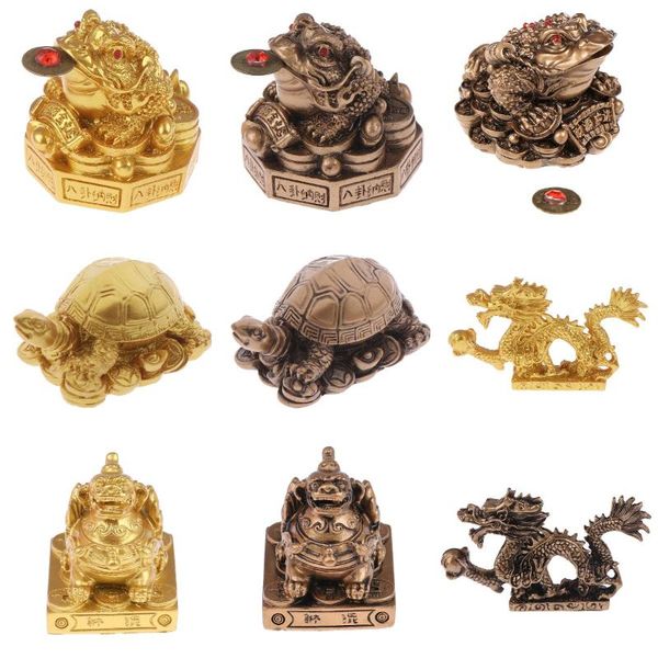 

decorative objects & figurines 1pc resin lucky kylin miniatures desk ornaments feng shui decor fortune wealth gifts