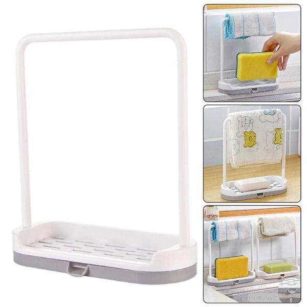 

hooks & rails kitchen dishcloth holder for towel rag hanger sink sponge rack shelf bathroom dish cloth drain organizer