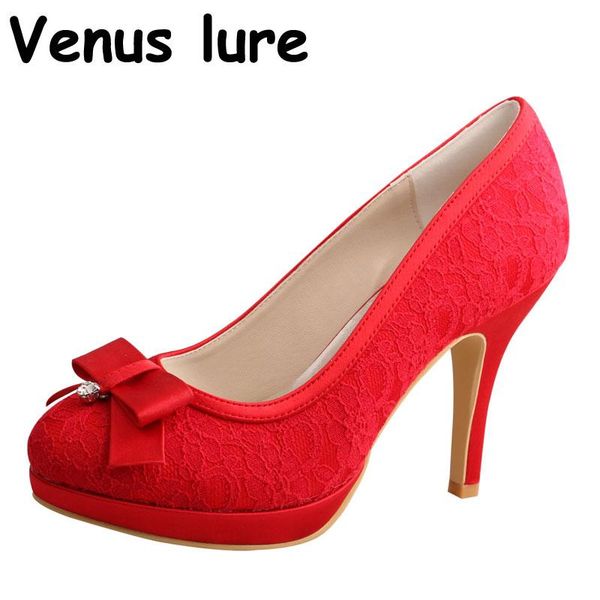 

dress shoes bridal red platform high heels closed toe prom with bows, Black