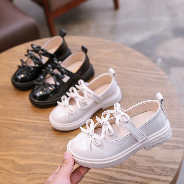 

sneakers kids shoes for children girls infant casual fashion baby dance child bow knot cute princess leather, Black;red