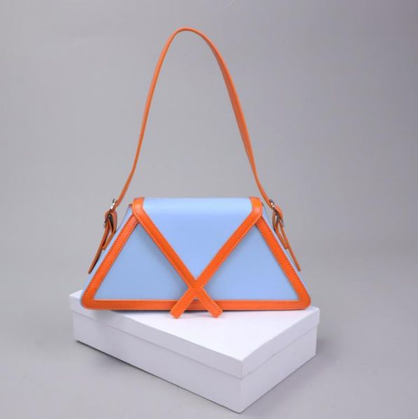 

underarm bags single shoulder hit color trapezoid fashion women's bag