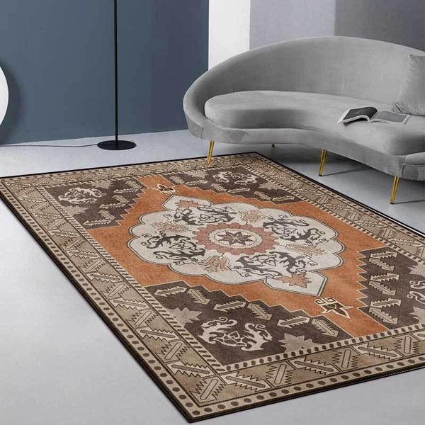 

fashion european-style yellow-brown geometric ethnic style kitchen living room bedroom bedside carpet floor mat customization carpets