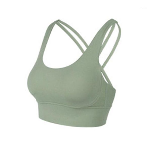 

yoga outfit women sports bra crop super soft fabric wider straps gym solid color sport wear outdoor active bras