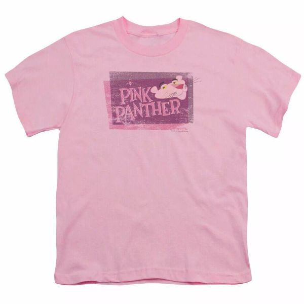 

pink panther distressed kids youth t shirt licensed cartoon tee light pink, White;black