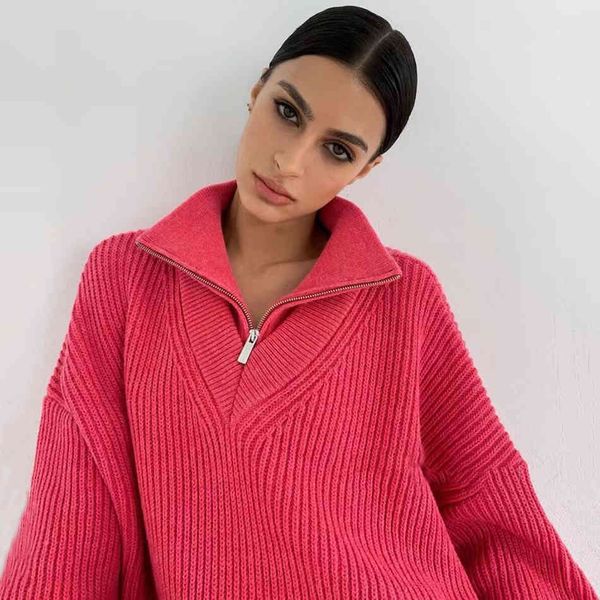 

women's sweaters autumn women's fashions loose nightgown half zipper high sleeve long red casual mesh sweater 2pat, White;black