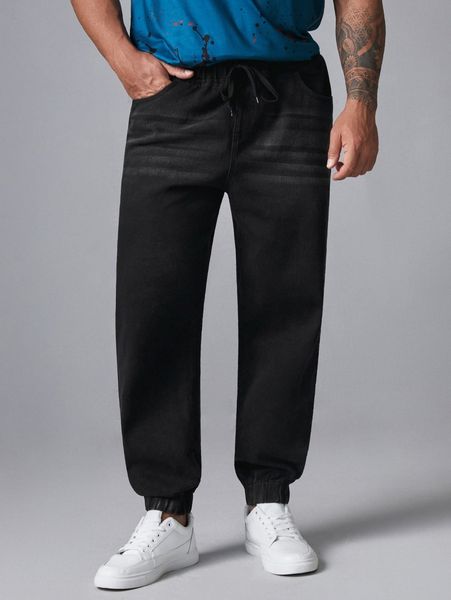 

men slant pocket jogger jeans n0pe#, Blue