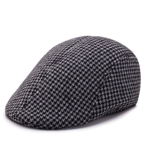

berets wholesale beret caps for men women fashion plaid peaked cap brand outdoor warm winter hat dad casquette hats, Blue;gray