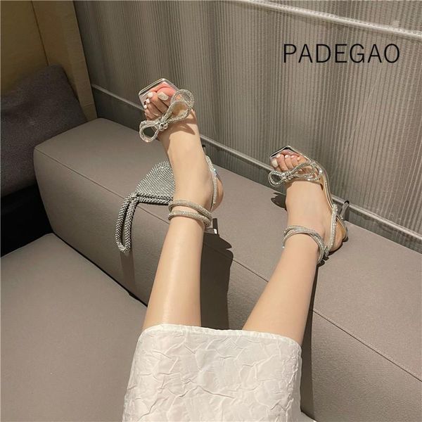 

sandals women 2021 crystal luxury for party night shoes, Black