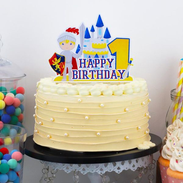 

other festive & party supplies knight theme cake er birthday decoration celebration
