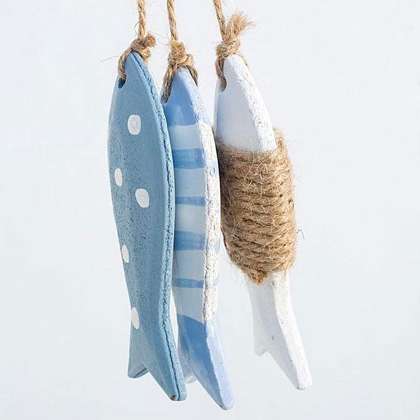 

decorative objects & figurines natural wood fish wall decoration handcraft mediterranean art coastal wooden hanging decor small adorn crafts