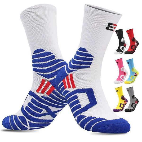 

sports socks cycling men basketball youth boy road bike sock professional sport climbing hiking walking running, Black