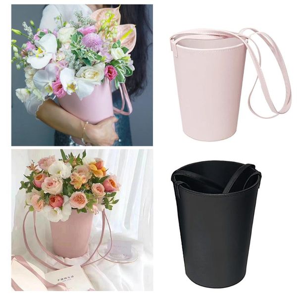 

gift wrap ins style leather flowers packaging boxes wedding party home storage display decor box florist flower arrangement hat