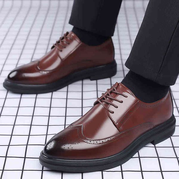 

dress shoes spring and autumn men bullock business casual british korean edition breathable size 38-47 r77j, Black