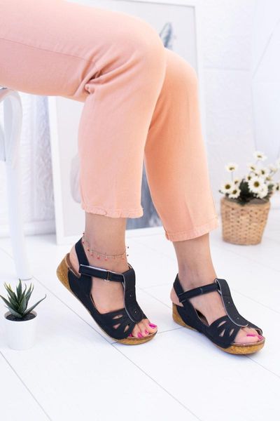 

sandals women's black post