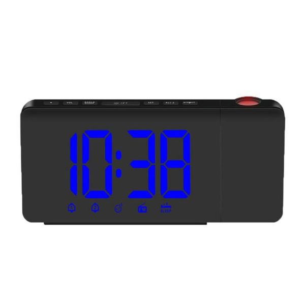 

other clocks & accessories alarm clock led digital blue light radio projection abs cool children get up product bedroom home decoration