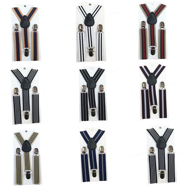 

children adjustable striped suspenders 2019 new baby elasti braces kids strap clip 8 colors belts c3914, Black