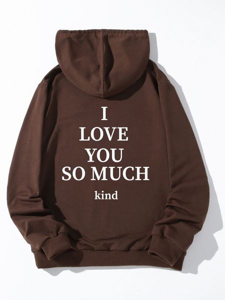 

1pc slogan graphic drawstring hoodie g7x7#, White;black